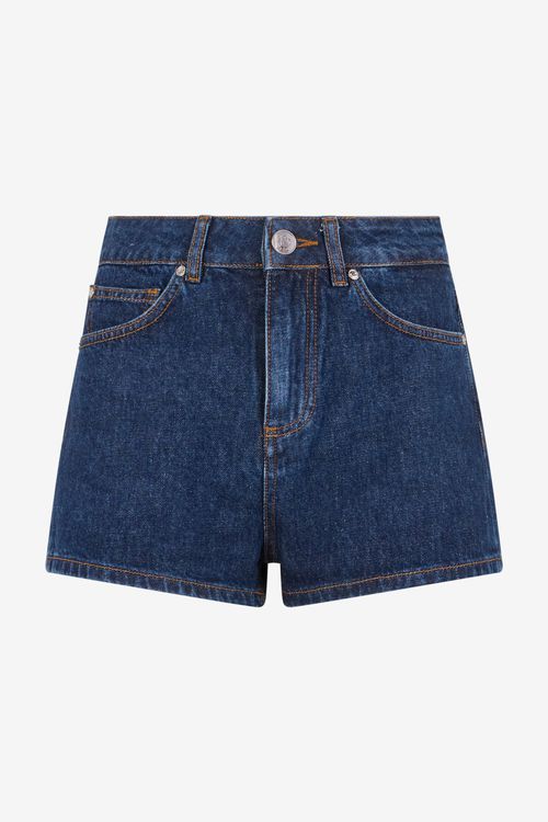 Jeans Shorts Blue With Crystal Monogram Rc