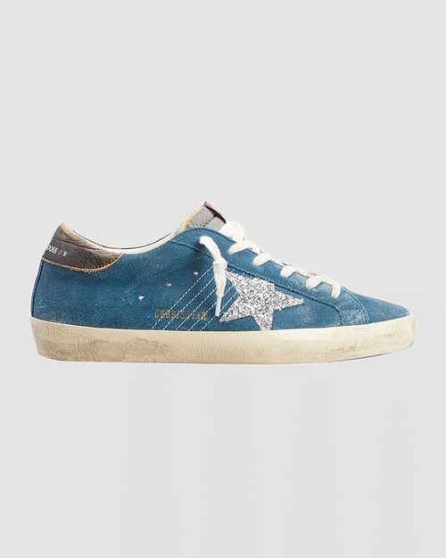 Superstar Suede Glitter Low-Top Sneakers
