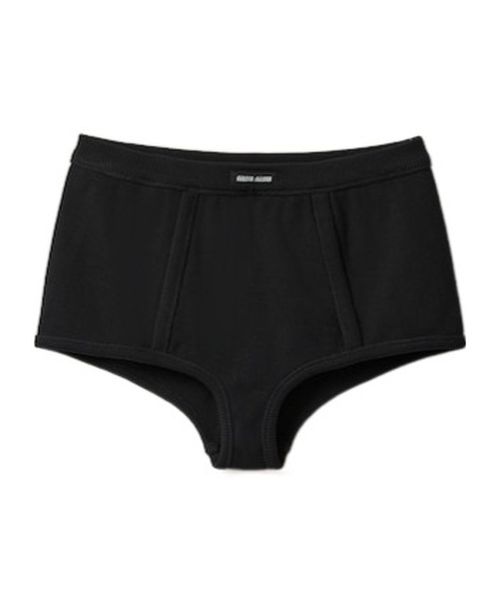 Ribbed knit boxer shorts