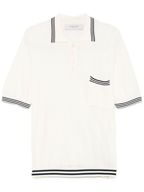 Knitted polo shirt - White