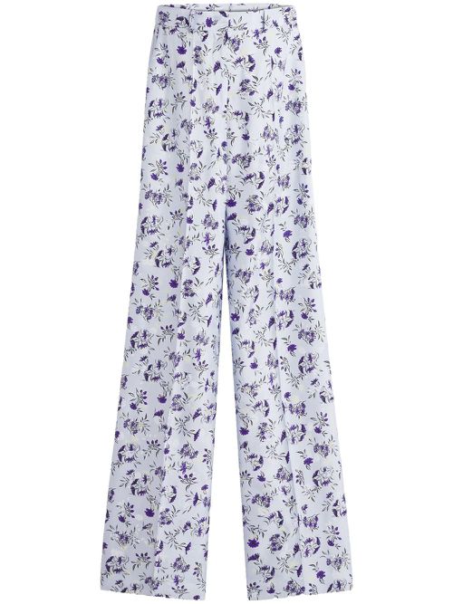 Lanvin floral-print trousers - White