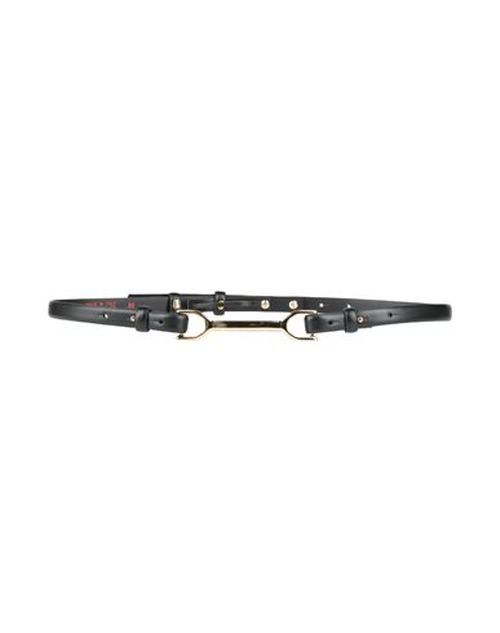 Woman Belt Black Size 34 Leather