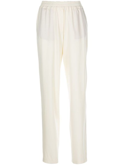 Wool tapered joggers - White