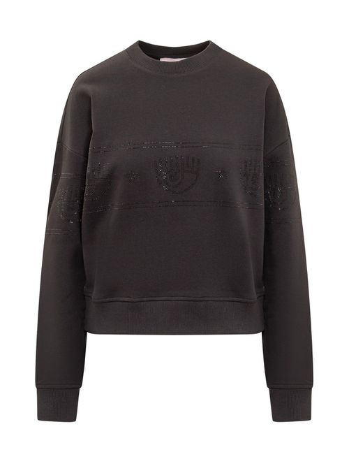 Eyelike Detailed Crewneck Sweatshirt