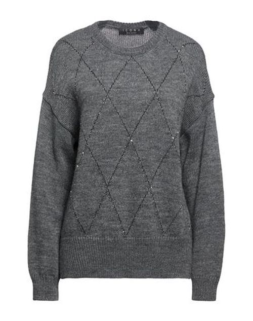 Woman Sweater Charcoal Size L Acrylic, Viscose, Wool, Alpaca wool