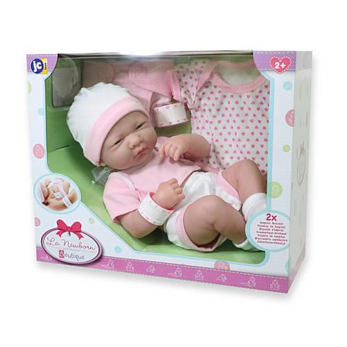 "La Newborn Nursery 14"" Life-Like Baby Doll Gift Set"