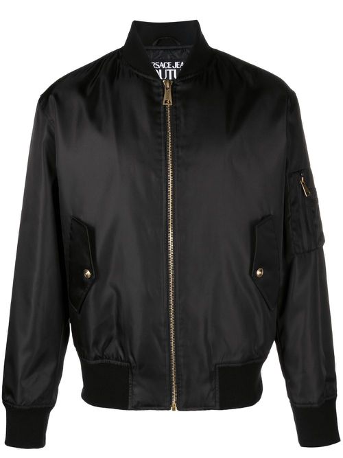 Barocco-print bomber jacket - Black