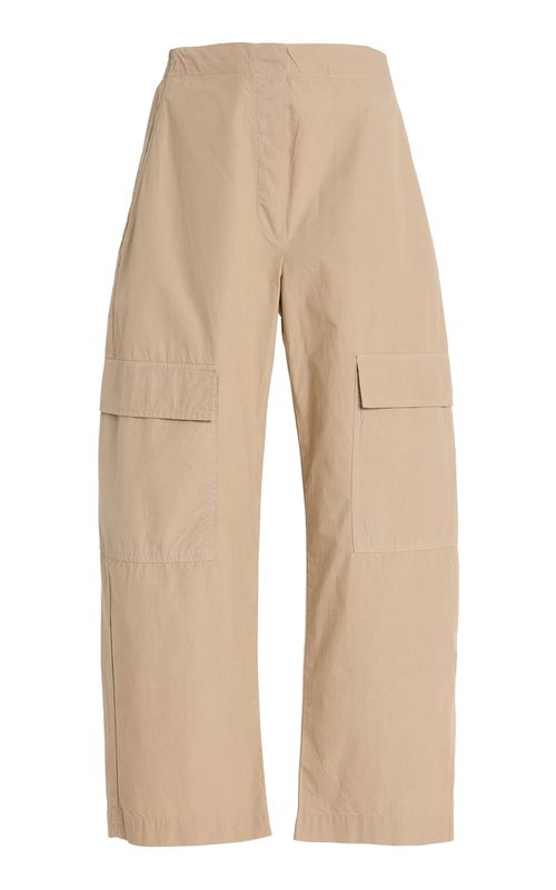 Kyoto Cotton Barrel-Leg Cargo Pants