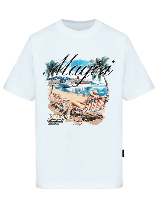 Magiri Dream Beach Printed T-hirt in White - White