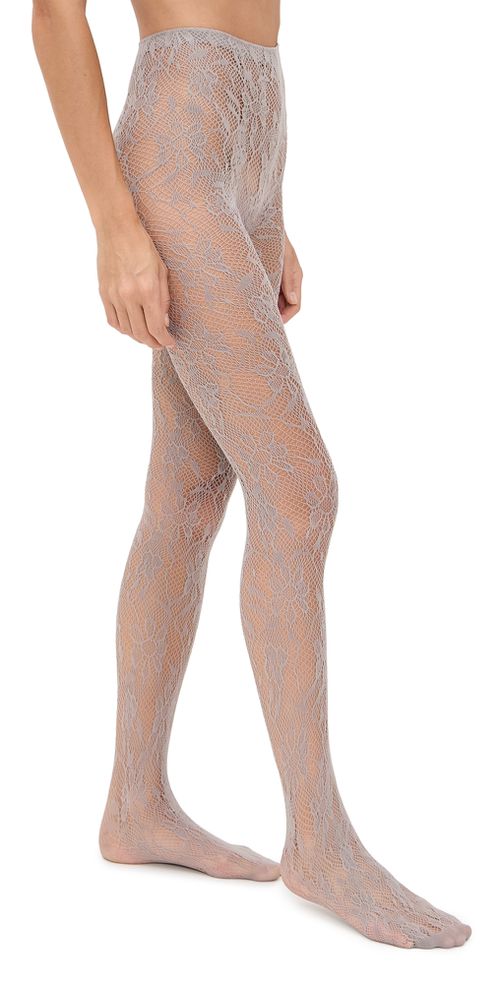 Aria Mesh Tights Grey One Size