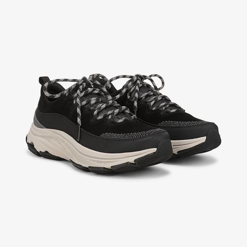 Devotion Max Luxe Walking Sneakers Black Suede Fabric/leather Lightweight