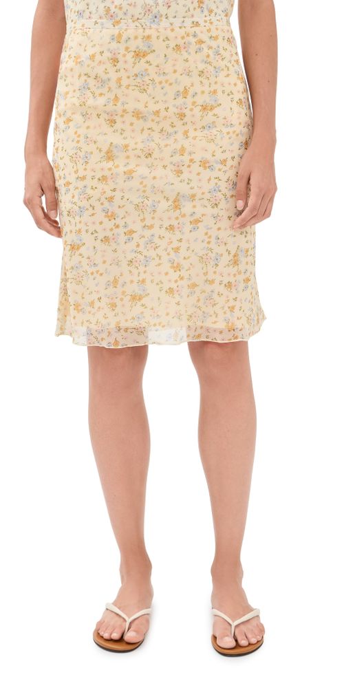 Shoreline Midi Skirt Beige