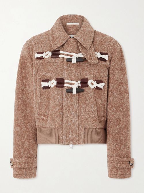 S. S. Daley - Cropped Alpaca-blend Bomber Jacket - Neutrals