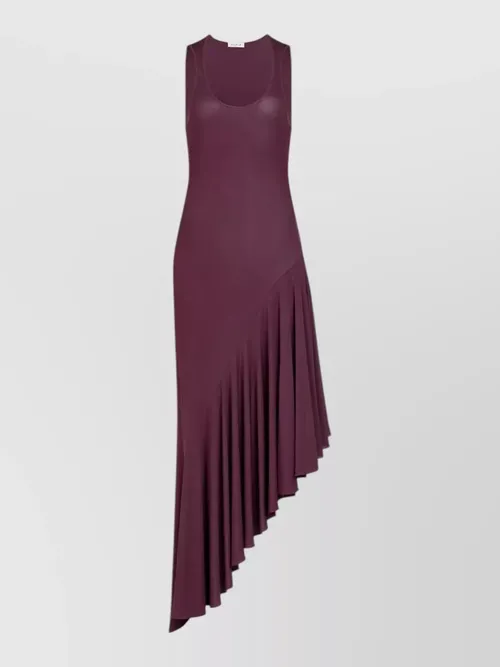 Alaïa - asymmetrical jersey dress fitted cut sleevele