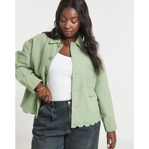 SBE Matcha Broderie Cropped Jacket