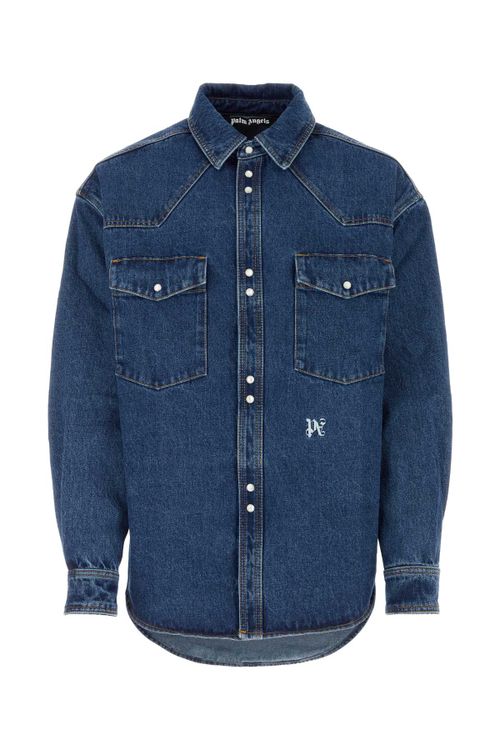 Denim Western Shirt — Blue