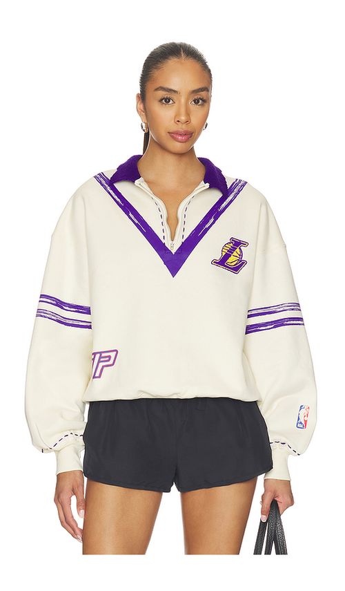 DANNIJOPRO The Letterman Pullover in Cream. S. Also in XS