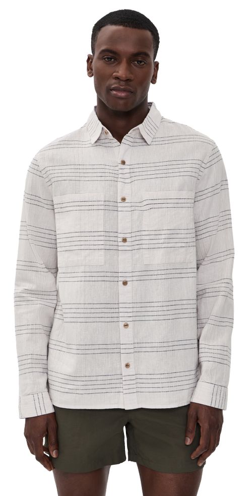 Hemp Long Sleeve Shirt White Multi