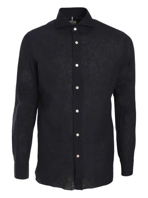 Luigi Borrelli cutaway-collar shirt - Black