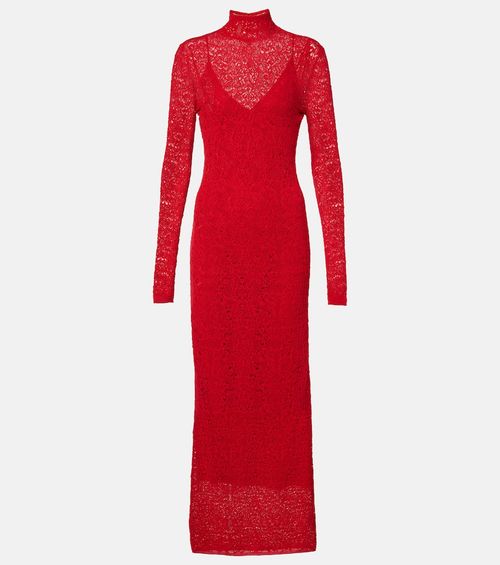 Lethe pointelle wool and silk maxi dress