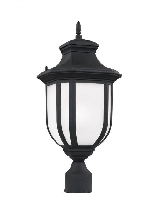 Black One Light Outdoor Post Lantern from the Childress Collection