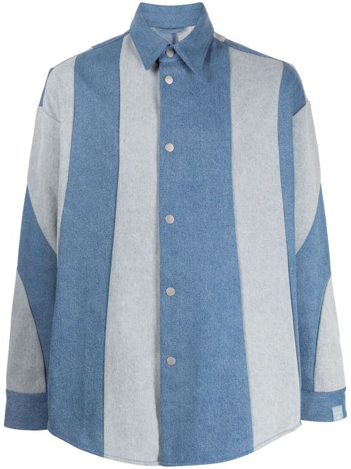 Striped denim shirt - Blue