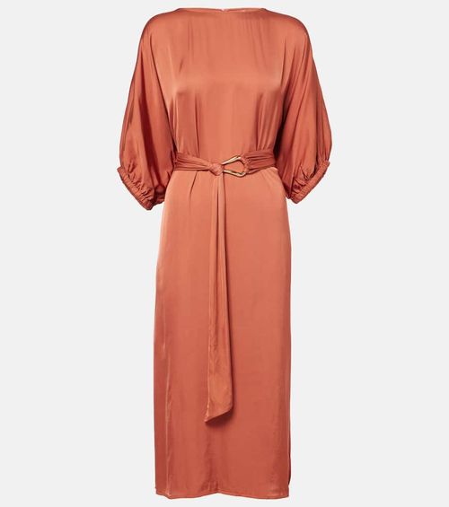 Laurel satin midi dress