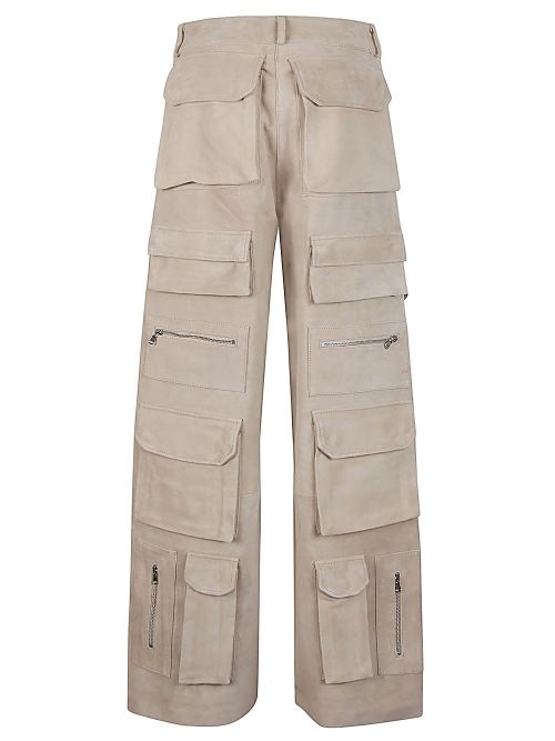 - Suede Cargo Trousers