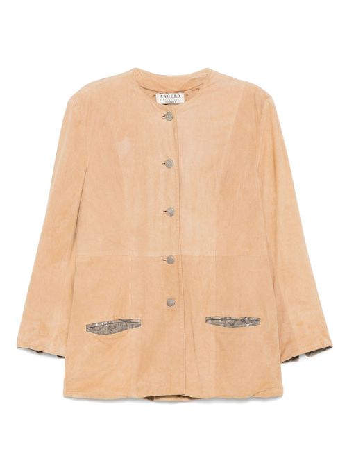 1990s pre-owned suede jacket - Neutrals