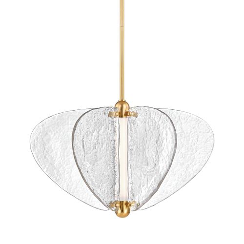 Vintage Brass LED Pendant from the Freya Collection