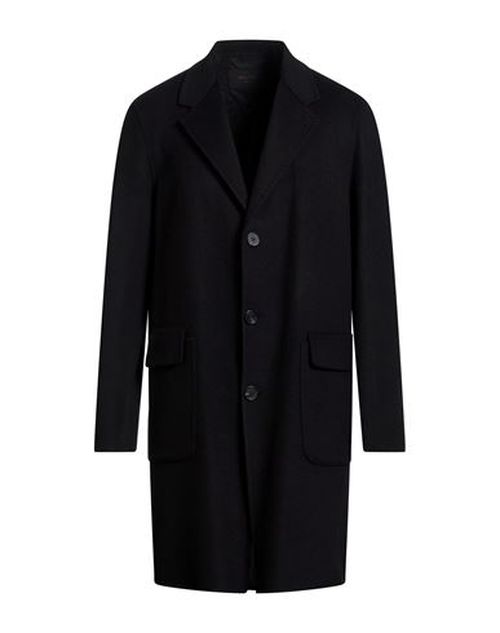 Paltò Fabbrica Man Coat Black Size 42 Wool, Nylon