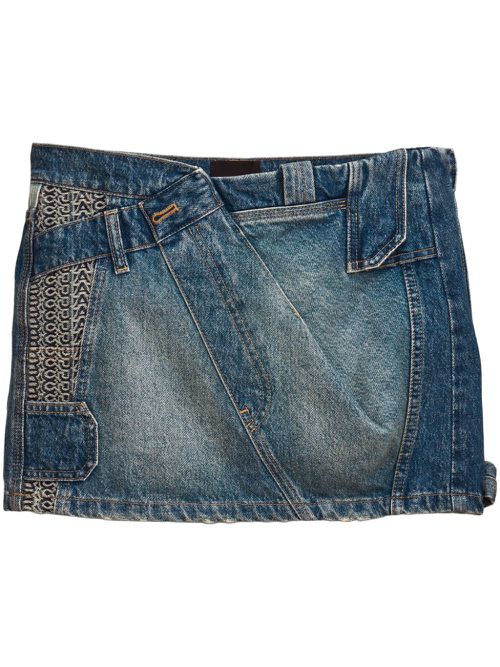 Patchwork denim skirt - Blue