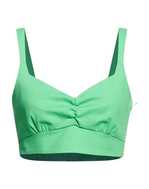 Woman Top Green Size 6 Cotton, Elastane