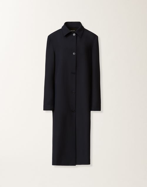 Midnight blue techno tailoring coat