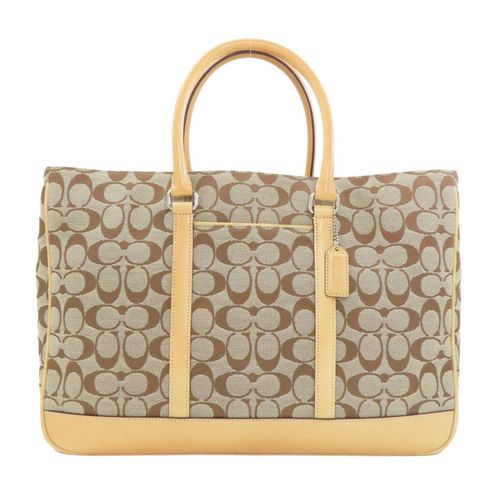 Coach Brown Canvas Tote Bag Pre-Owned