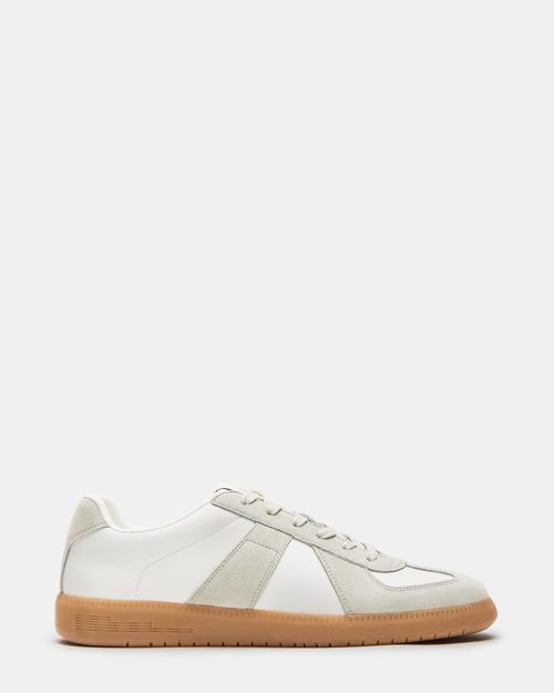 Steve Madden Men's Dixon Lace-Up Sneakers - White Multi - - Leather