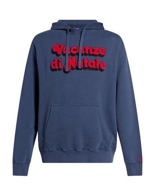 Vacanze Di Natale Man Sweatshirt Slate blue Size M Cotton