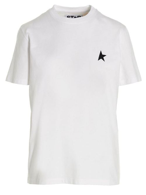Star-Embroidered Cotton T-Shirt — White