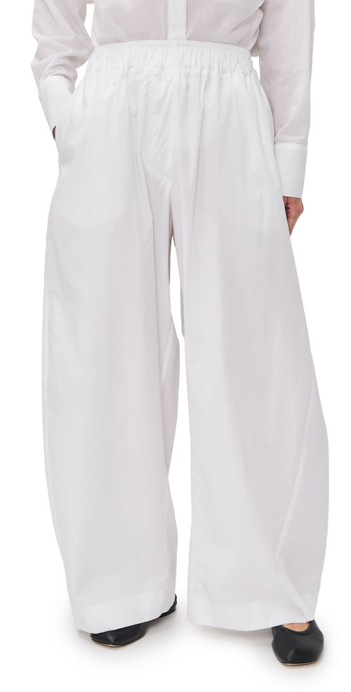 Dora Petite Popeline Trousers White