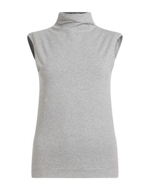 Woman Top Grey Size L Cotton, Elastane