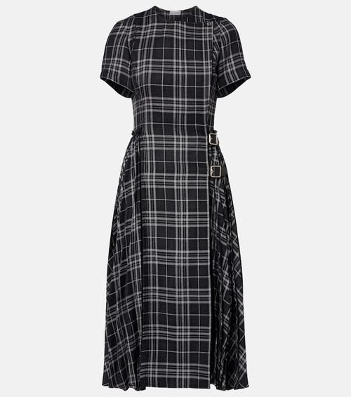 Meryl checked midi dress