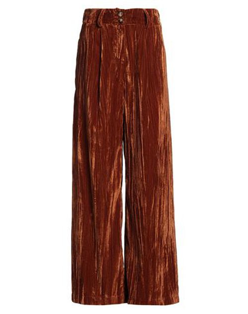 Crochè Woman Pants Brown Size XS Polyester