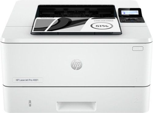 HP LaserJet Pro 4001dw Wireless Black-and-White Laser Printer - White