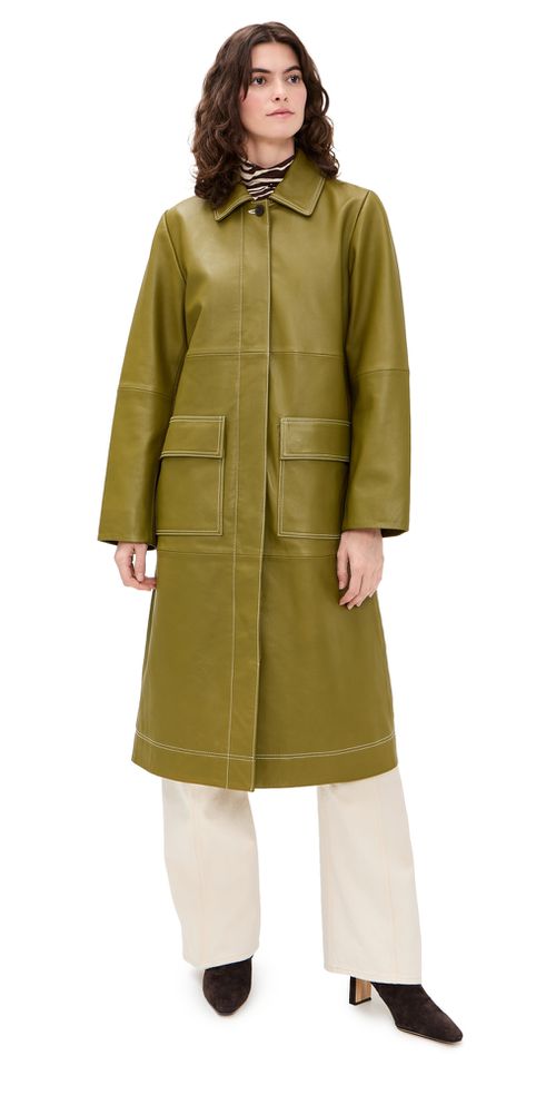 Aspen Leather Trench Green 