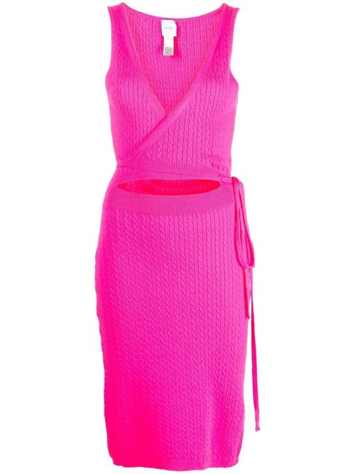 Fuchsia Wool-cashmere Blend Dress