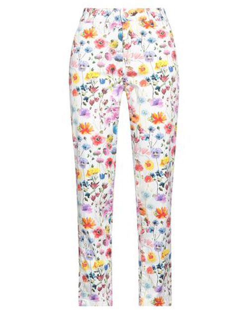 Cigala's Woman Pants White Size 28 Cotton, Elastane