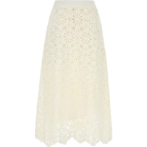 Farm Rio White Crochet Skirt