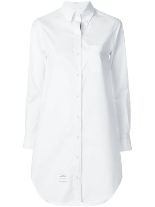 Elongated button-down shirt