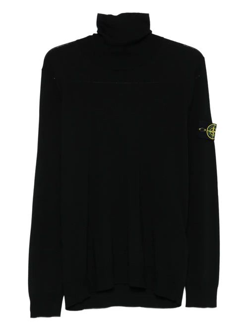 Ribbed Wool Turtleneck Sweater
