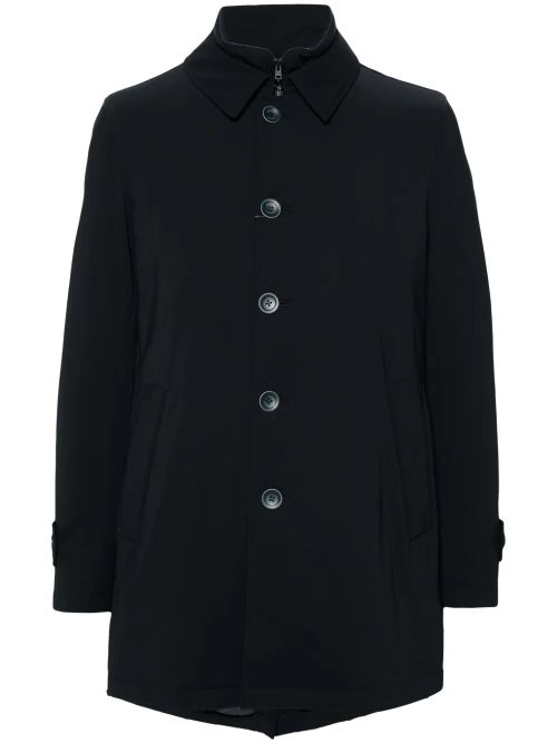 Padded Down Coat — Black